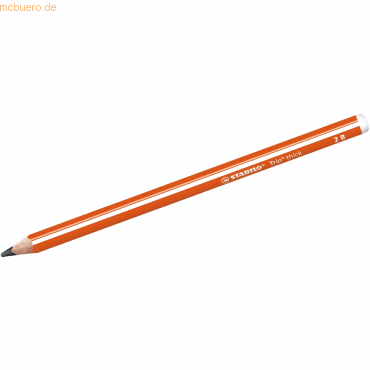 4006381499286 - 12 x Schulbleistift Trio dreikant dick 2B orange