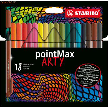 6 x Stabilo Filzschreiber pointMax Arty VE=18 Stück