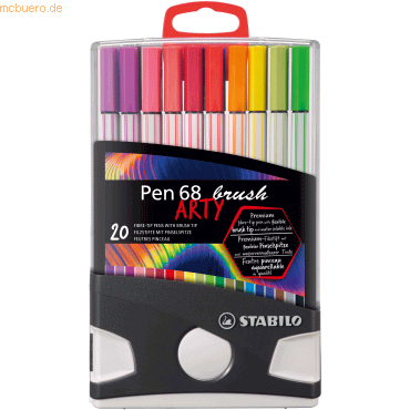 5 x Stabilo Filzstift Pen 68 brush ColorParade Arty VE=20 Stifte