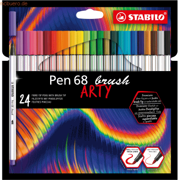 6 x Stabilo Filzstift Pen 68 brush Arty VE=24 Stifte