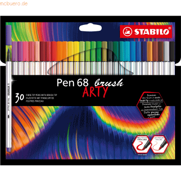 6 x Stabilo Filzstift Pen 68 brush Arty VE=30 Stifte