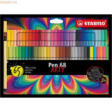 5 x Stabilo Filzstift Pen 68 Arty sortiert VE=65 Stifte