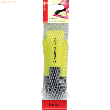4006381401210 - 10 x Textmarker Neon gelb Netz mit 3 Stiften 4006381401210 - 10 x Textmarker Neon gelb Netz mit 3 Stiften