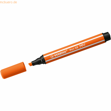 4006381569514 - STABILO Pen 68 MAX - Felt-tip Pen With Thick Chisel Tip - Pale Vermilion
