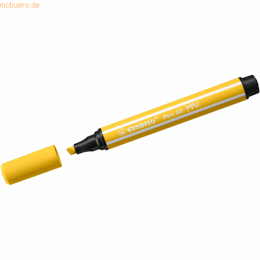 4006381569712 - STABILO Pen 68 MAX - Felt-tip pen with thick chisel tip - yellow 4006381569712 - STABILO Pen 68 MAX - Felt-tip pen with thick chisel tip - yellow