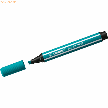 4006381569811 - STABILO Pen 68 MAX - Felt-tip pen with thick chisel tip - turquoise blue 4006381569811 - STABILO Pen 68 MAX - Felt-tip pen with thick chisel tip - turquoise blue