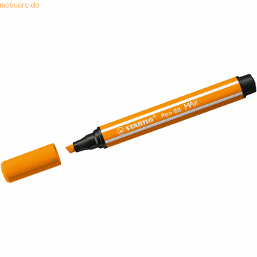 4006381569859 - STABILO Pen 68 MAX - Felt-tip pen with thick chisel tip - Orange