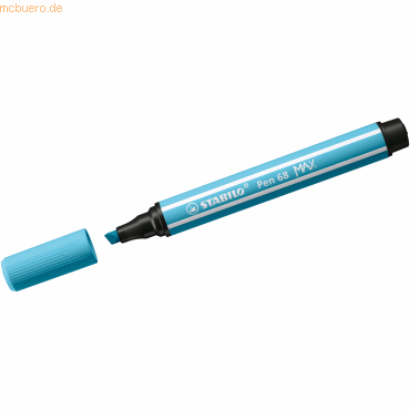 4006381569477 - STABILO Pen 68 MAX - Felt-tip pen with thick chisel tip - azure blue 4006381569477 - STABILO Pen 68 MAX - Felt-tip pen with thick chisel tip - azure blue