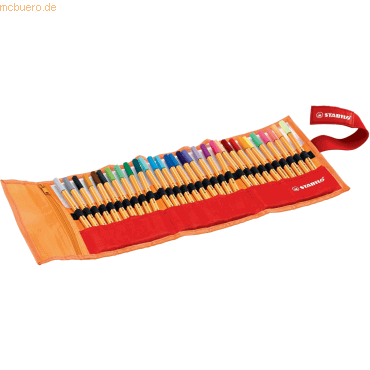 Stabilo Fineliner point 88 Rollerset Etui mit 30 Stiften