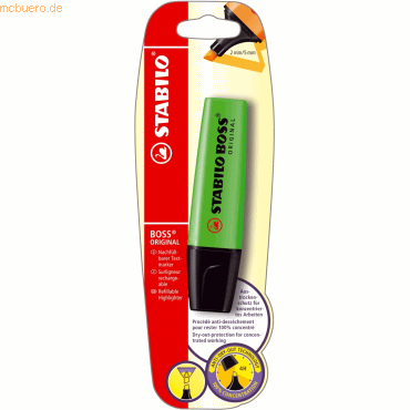 4006381101387 - 10 x Textmarker Boss Original grün Blisterkarte 4006381101387 - 10 x Textmarker Boss Original grün Blisterkarte