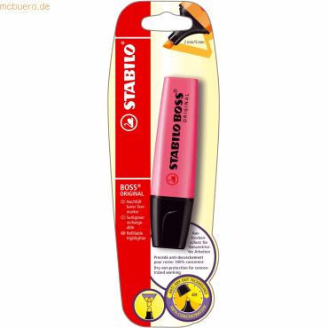 4006381101448 - 10 x Textmarker Boss Original pink Blisterkarte