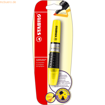 4006381158237 - 10 x Textmarker Luminator gelb Blisterkarte