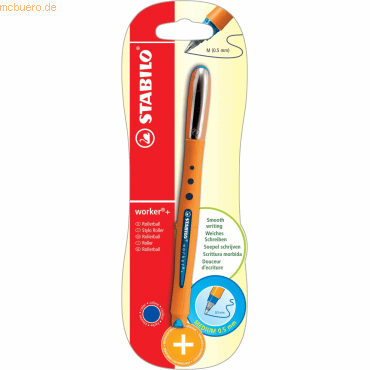 4006381197984 - 10 x Tintenroller worker+ medium 05 mm blau Blisterkarte 4006381197984 - 10 x Tintenroller worker+ medium 05 mm blau Blisterkarte