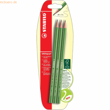 4006381366052 - 10 x Bleistift Greengraph HB Blister VE=3 stück 4006381366052 - 10 x Bleistift Greengraph HB Blister VE=3 stück