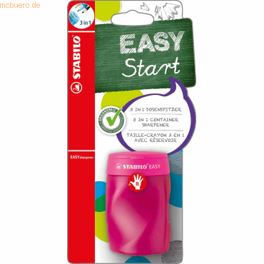 4006381415965 - STABILO Ergonomischer Dosenspitzer - Rechtshänder STABILOEASYsharpener-3in1- Pink