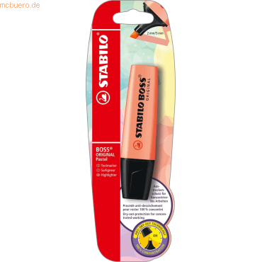 4006381492843 - 10 x Textmarker Boss Original Pastel cremige Pfirsichfarbe Bli 4006381492843 - 10 x Textmarker Boss Original Pastel cremige Pfirsichfarbe Bli