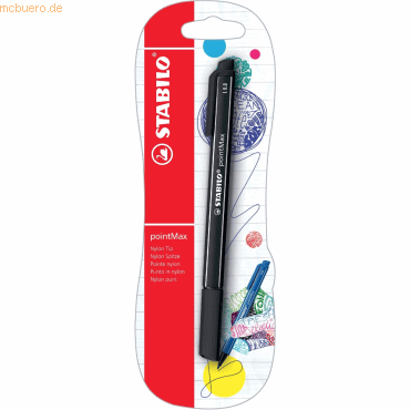 4006381503716 - 10 x Filzschreiber pointMax 08 mm schwarz Blisterkarte 4006381503716 - 10 x Filzschreiber pointMax 08 mm schwarz Blisterkarte