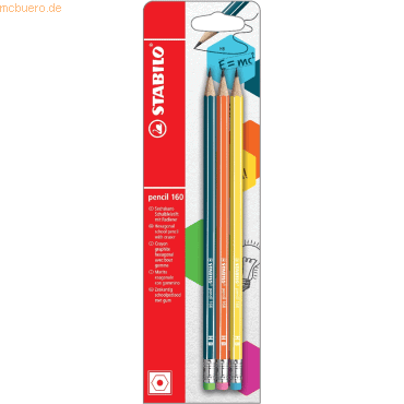 4006381504980 - 10 x Schulbleistift sechskant mit Radierer pencil 160 HB Blist 4006381504980 - 10 x Schulbleistift sechskant mit Radierer pencil 160 HB Blist