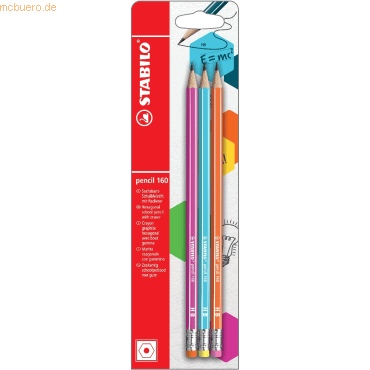 4006381505000 - 10 x Schulbleistift sechskant mit Radierer pencil 160 HB Blist 4006381505000 - 10 x Schulbleistift sechskant mit Radierer pencil 160 HB Blist