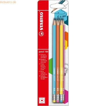 4006381505024 - 10 x Schulbleistift sechskant mit Radierer pencil 160 HB Blist 4006381505024 - 10 x Schulbleistift sechskant mit Radierer pencil 160 HB Blist