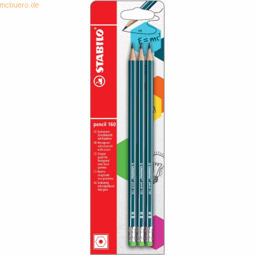 4006381507332 - 10 x Schulbleistift sechskant mit Radierer pencil 160 HB Blist 4006381507332 - 10 x Schulbleistift sechskant mit Radierer pencil 160 HB Blist