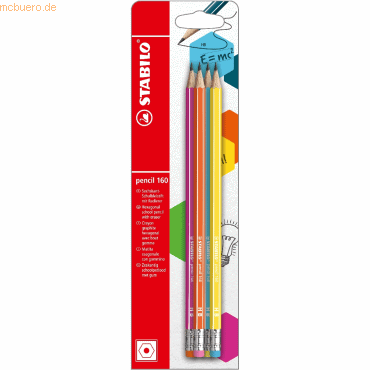 4006381508605 - 10 x Schulbleistift sechskant mit Radierer pencil 160 HB Blist 4006381508605 - 10 x Schulbleistift sechskant mit Radierer pencil 160 HB Blist