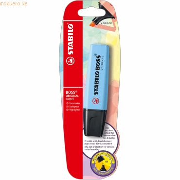 4006381567299 - 10 x Textmarker Boss Original Pastel himmlisches Blau Blisterk 4006381567299 - 10 x Textmarker Boss Original Pastel himmlisches Blau Blisterk
