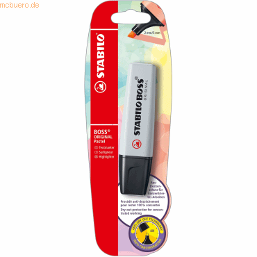 4006381567336 - 10 x Textmarker Boss Original Pastel Seidengrau Blisterkarte 4006381567336 - 10 x Textmarker Boss Original Pastel Seidengrau Blisterkarte