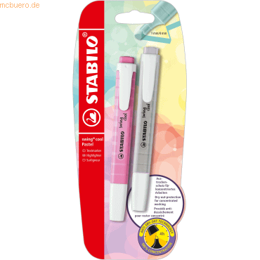 4006381573047 - 10 x Textmarker swing cool Pastel sortiert VE=2 Stifte Blister 4006381573047 - 10 x Textmarker swing cool Pastel sortiert VE=2 Stifte Blister