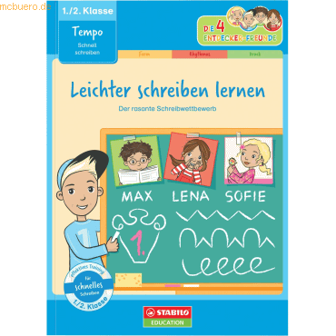 9783946508274 - STABILO International - GEBRAUCHT Leichter schreiben lernen schnell schreiben (1 2 Klasse) Übungsheft Tempo - Der rasante Schreibwettbewerb (Die 4 Entdecker-Freunde) - Preis vom 02062023 050629 h