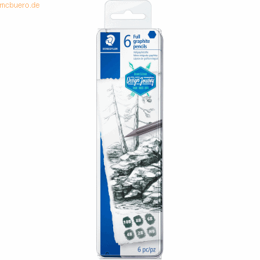 4007817052198 - Graphitstifte-Set pure graphite 100G Metalletui 6St 100G M6 6x schwarz sortiert 10B8B6B4B2BHB 4007817052198 Staedtler