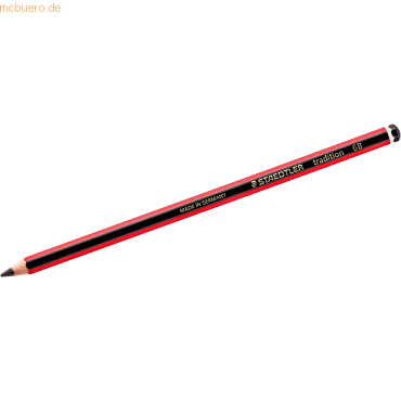 4007817131657 - 12 x Bleistift tradition 6B schwarz-rot