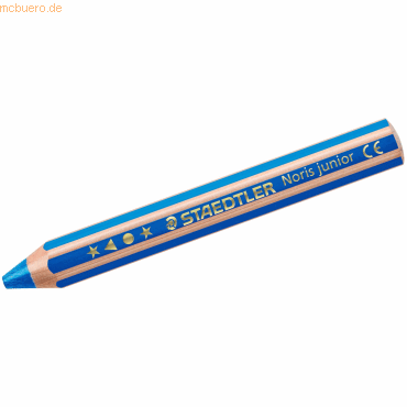 6 x Staedtler Farbstift Noris junior 140 9,45mm blau