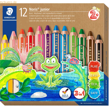 Staedtler Farbstift Noris junior 140 9,45mm VE=12 Farben + 1 Spitzer