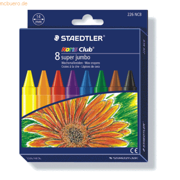 12 x Staedtler Wachsmalkreide Noris Club super jumbo 8-er Etui