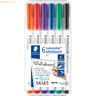 Staedtler Whiteboardmarker Lumocolor ca. 1.0mm VE=6 Stück