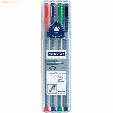 Staedtler Fineliner triplus 0,3mm 4-er Packung