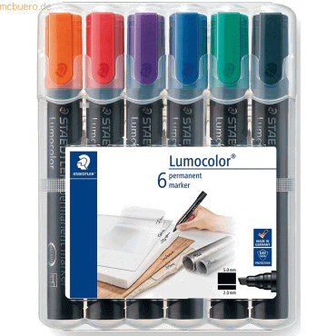 Staedtler Permanentmarker Lumocolor Aufstellbox VE=6 Stück