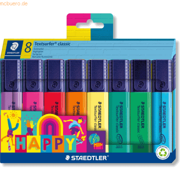 4007817088012 - 5 x Textmarker Textsurfer classic Happy Colours VE=8 Stück