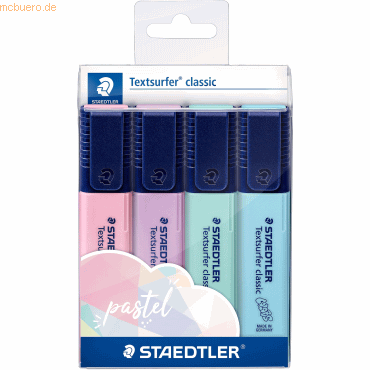 Staedtler Textmarker Textsurfer classic colors Pastell VE=4 Stück