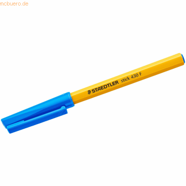 4007817410660 - 10 x Kugelschreiber stick Kappenmodell F blau