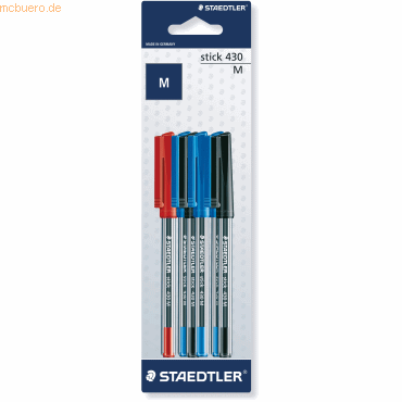 4007817429020 - 10 x Kugelschreiber stick 430 M 1x rot 3x blau 2x schwarz 4007817429020 - 10 x Kugelschreiber stick 430 M 1x rot 3x blau 2x schwarz