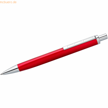 4007817079171 - STAEDTLER Druckkugelschreiber triplus M rot Vollmetall-Schaft ergonomische Dreikantform mit Clip - 1 Stück (444 M02-3)