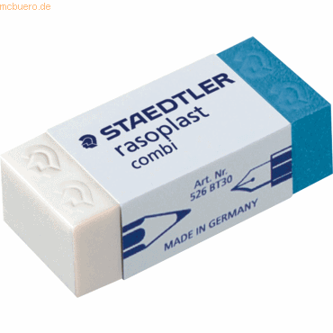 4007817502167 - Radiergummi rasoplast 42 x 18 x 12mm weiß blau 4007817502167 - Radiergummi rasoplast 42 x 18 x 12mm weiß blau
