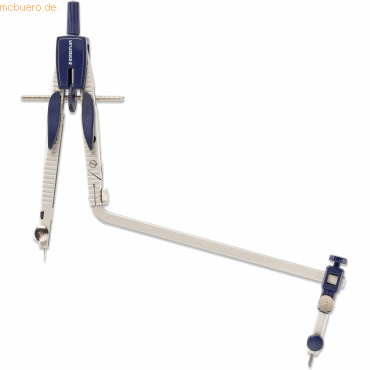 4007817050552 - STAEDTLER Schnellverstellzirkel 553 02 Drucktastenmechanik Mitteltriebsspindel Bleischenkel & Nadelschuh abknickbar - 1 Stück (553 02)