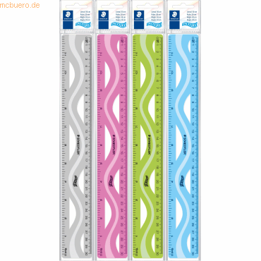 4007817054468 - STAEDTLER Lineal 30 cm ultraflex farblich sortiert