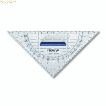 10 x Staedtler Geometrie-Dreieck 16cm mit Griff transparent