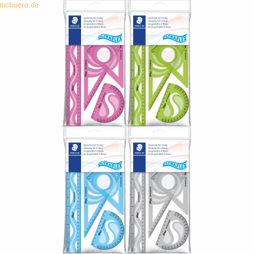 4007817051122 - 12 x Geometrieset ultraflex Kunststoff farbig sortiert 4-tei 4007817051122 - 12 x Geometrieset ultraflex Kunststoff farbig sortiert 4-tei