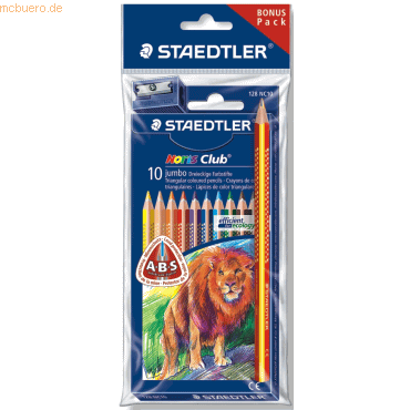 8 x Staedtler Farbstift Noris Club 10 Stifte + 1 Regenbogenstift