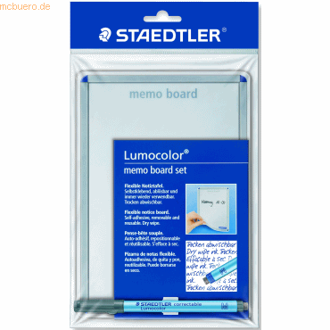Staedtler Whiteboardset Lumocolor memo board A5